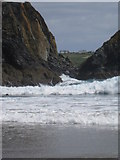 SW6813 : Kynance Cove - violent waves and currents by Colin Vosper