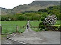 Farm track joining the A85 at St Fillans