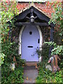 Door of the cottage at Tongs Farm