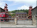 Former Lewis Merthyr Colliery winding wheels, Trehafod