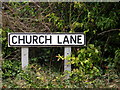 Church Lane sign