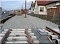 Tramway reconstruction near West Drive looking north, Cleveleys