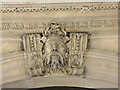 TQ3877 : Stone face above doorway at the Old Royal Naval College, Greenwich by PAUL FARMER