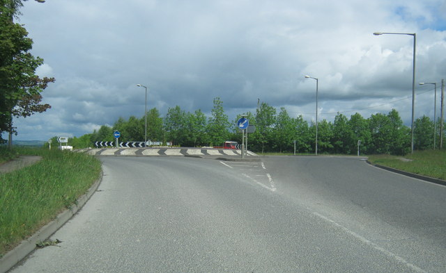 Roundabout on the Ferryhill Station to... © peter robinson :: Geograph ...