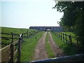 Track through the barn