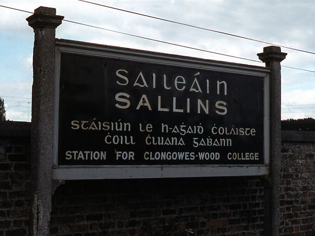 Sallins station name-board