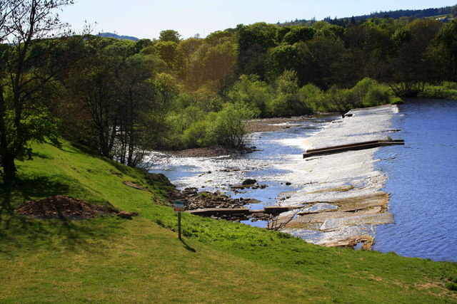 Chollerford Weir on the River North Tyne