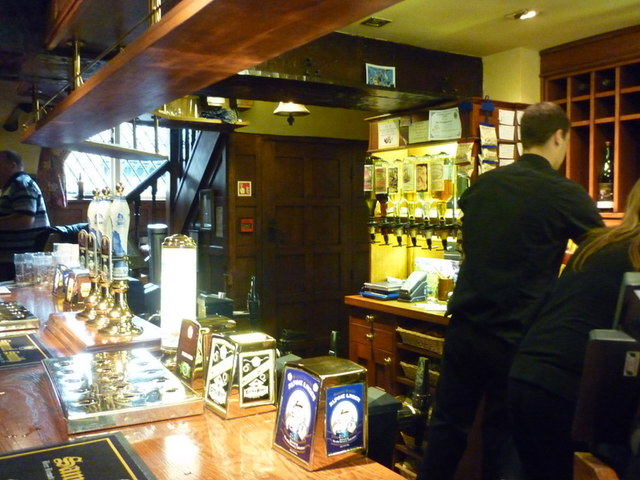 The bar at the Whipping Stocks, a Sam Smith's pub