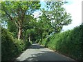 Road north-east of Manstree Cross on the way to Ide