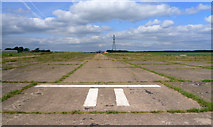 SP6309 : Runway Marker, Oakley Airfield by Des Blenkinsopp