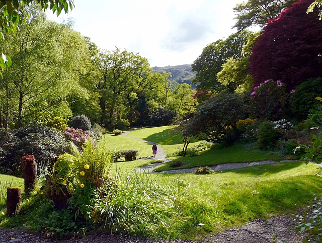The main lawn, Rydal Mount Gardens