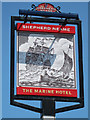 TR1167 : The Marine Hotel sign by Oast House Archive