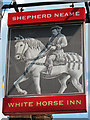 TR0559 : White Horse Inn sign by Oast House Archive