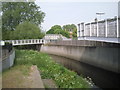 River Ravensbourne approaching Brookmill Park