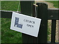 Church Open Sign