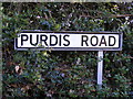 TM2242 : Purdis Road sign by Geographer