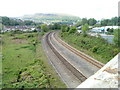 Railway lines head west towards Porth station