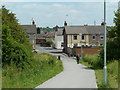 SK4374 : Path to housing estate in Staveley by Andrew Hill