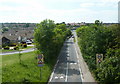 Inkersall Green Road from the old railway bridge