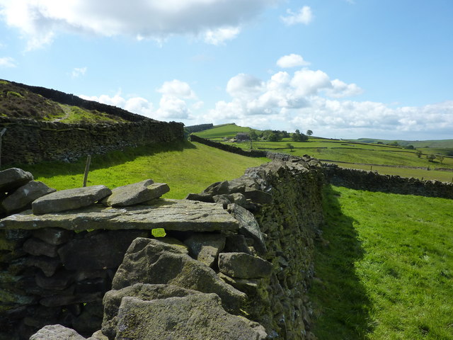 Dry stone walls on Taxal Moor