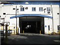 SU4416 : Blue arch, Ford plant entrance, Wide Lane by Robin Stott