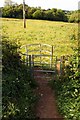 Kissing gate to the footpath
