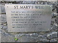 Plaque on St Mary