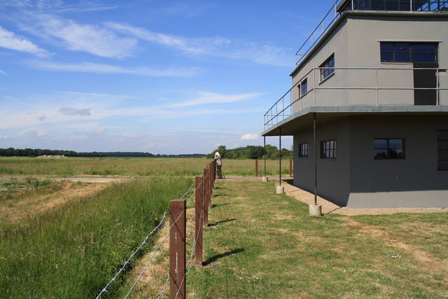 Thorpe Abbotts airfield and control tower