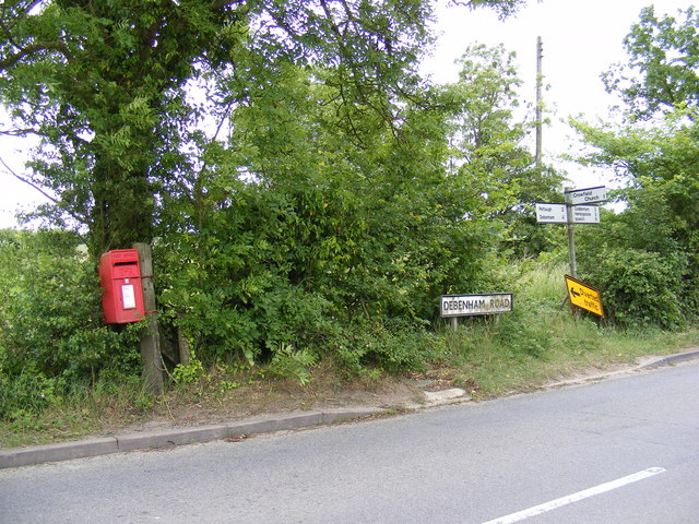 Debenham Road & Tollgate Cottage Postbox