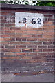 Benchmark on railway bridge on Blackbird Leys Road