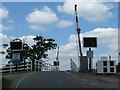 Road approaches Parkend swing bridge