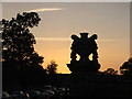 ST5115 : Sunset at Gates of Brympton House, Brympton d'Evercy by Michael W Beales BEM