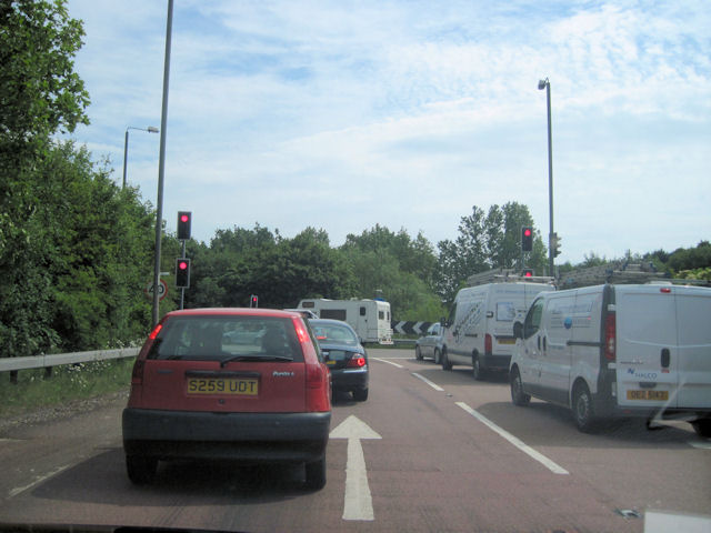 Approaching Ashbourne Road roundabout