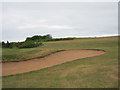 NZ3963 : Bunker on South Shields Golf Course at Cleadon Hill by peter robinson