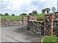 A fine set of garden walls and gate pillars