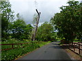 Looking down the lane opposite Brooke Priory