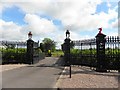 Wrought iron entrance gates and railings, Moy