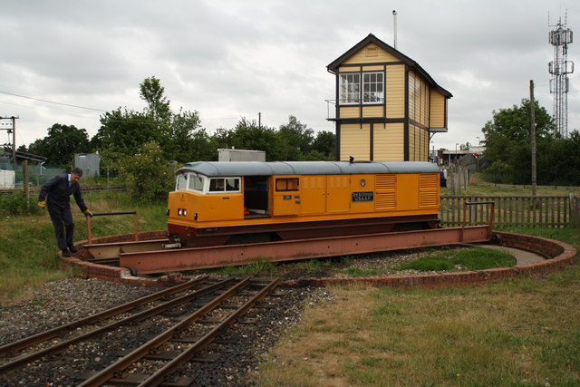 Turntable at Wroxham Bure Valley Railway station