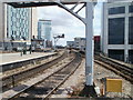 A view east from Cardiff Central railway station