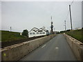 Roadworks on the A640 near the Alpine Restaurant