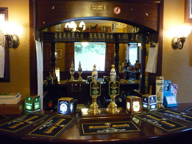 The back room bar at the Marquis of Granby
