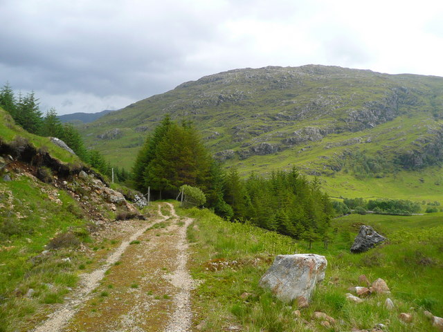 The track up by the Allt an Utha