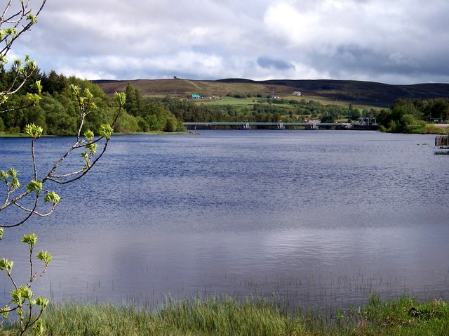 Little Loch Shin and lower dam, Lairg