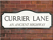 SJ9498 : Currier Lane Sign by David Dixon