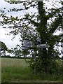 Roadsign at Cretingham/Hoo Road junction