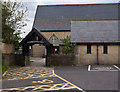 The gate to the Sacred Heart and St Edward Church