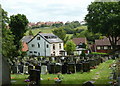 Churchyard and houses beyond, Killamarsh