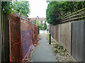 Footpath approaching Bourn Way