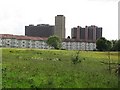 Quarrywood Road and the Red Road flats