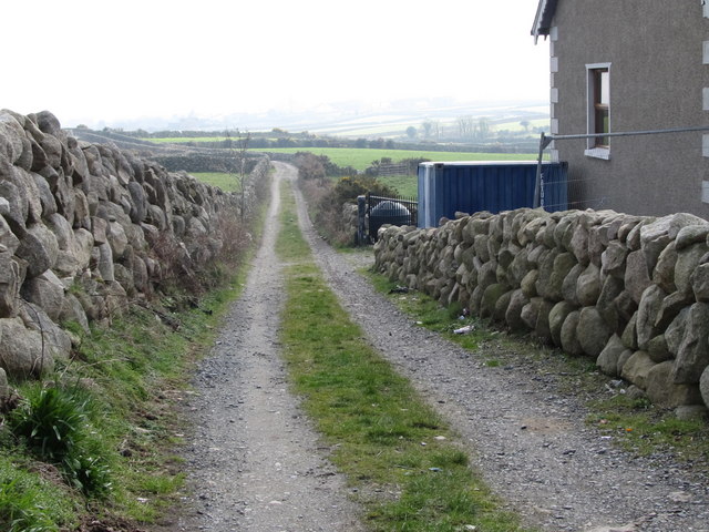 The northern end of the Turloughs Hill Road at Longstone